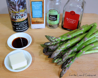 Roasted Asparagus with Browned Butter, Soy and Balsamic Sauce