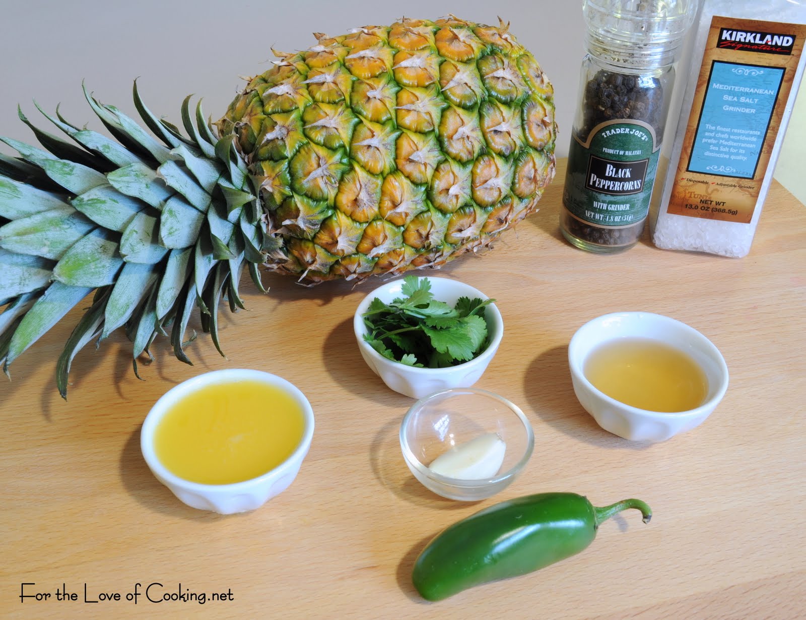 For the Love of Cooking Grilled Chicken Salad with Spicy Pineapple