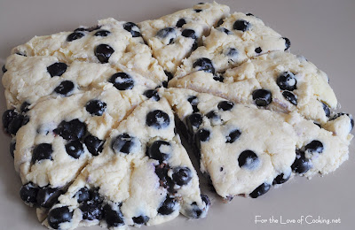 Blueberry Scones with Lemon Glaze