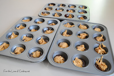 Peanut Butter Swirl Mini Brownies