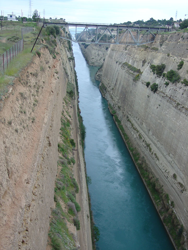 The Corinth Canal in Greece