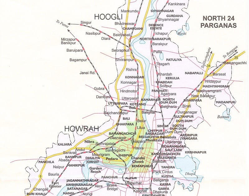vision Geographycal Map of Kolkata and Greater Kolkata