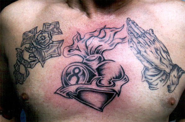 Praying Hands Cross Tattoo Designs