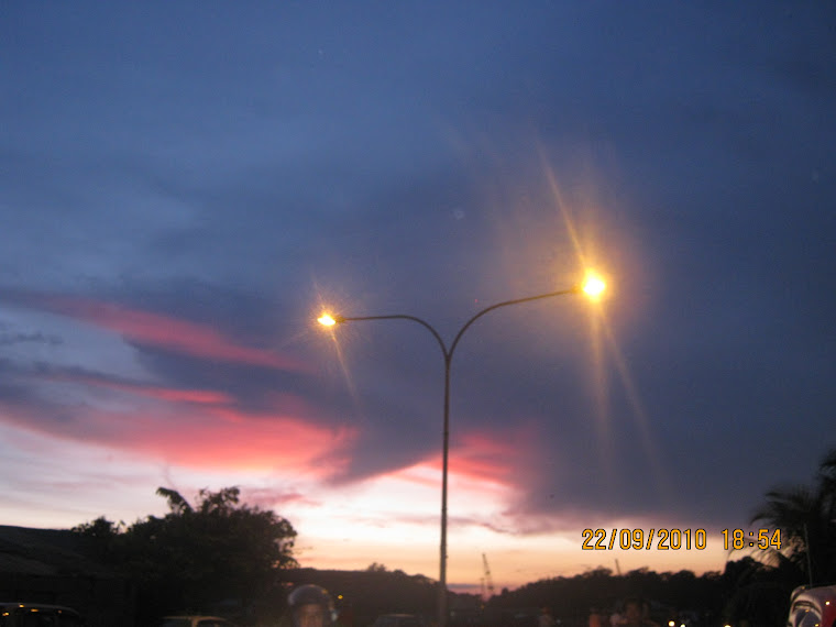 An evening sunset in Sibu