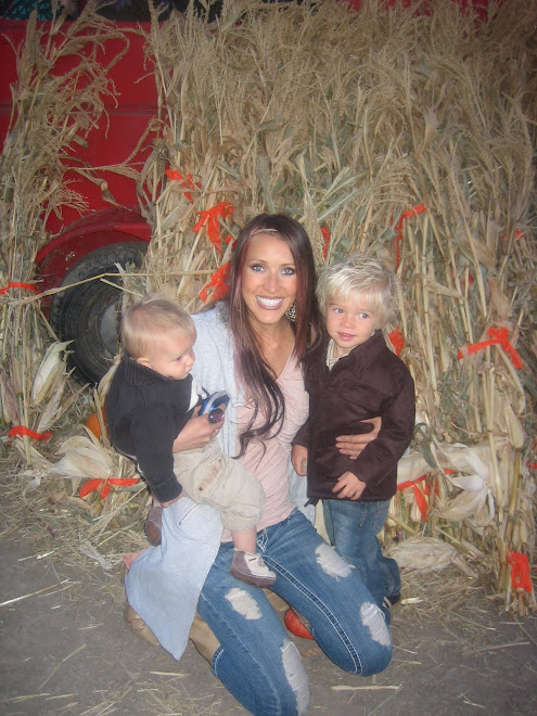 In the corn maze with mama