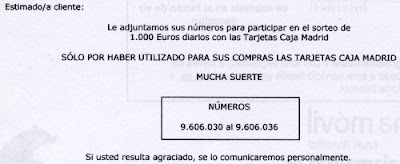 Sorteo CajaMadrid