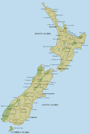 map of new zealand