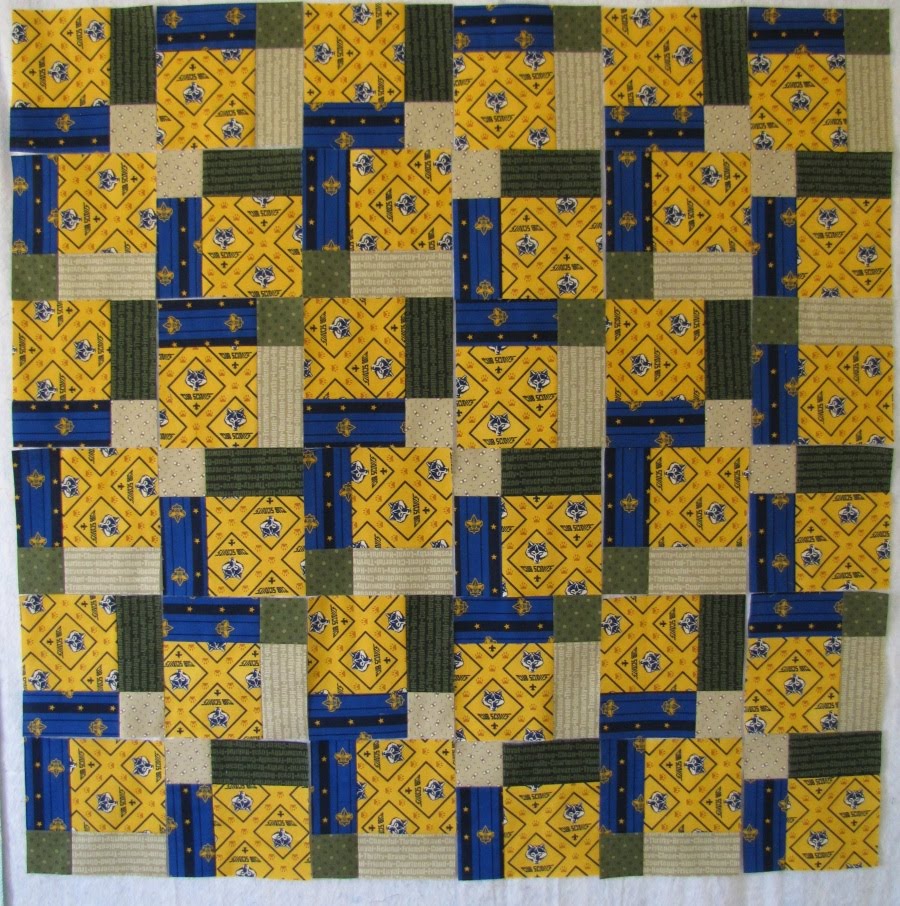 Disappearing Nine Patch Pattern Quilted