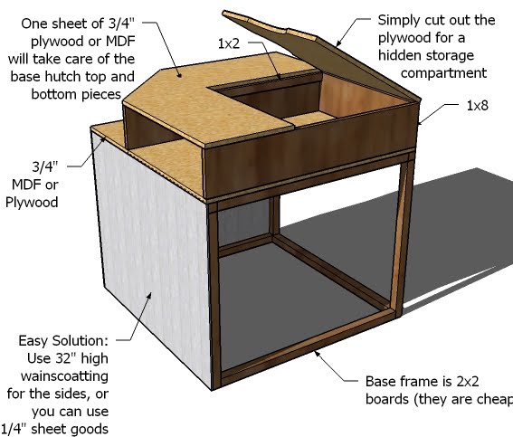 corner table twin bed slides under