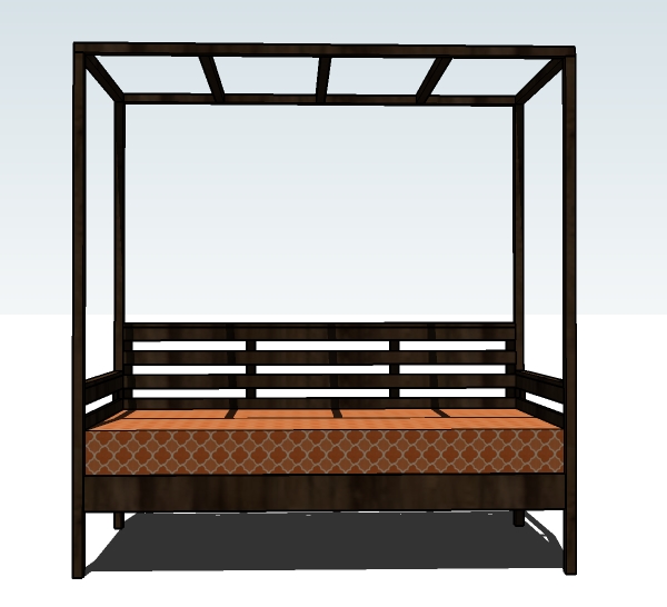 Ana White Outdoor Daybed with Canopy DIY Projects