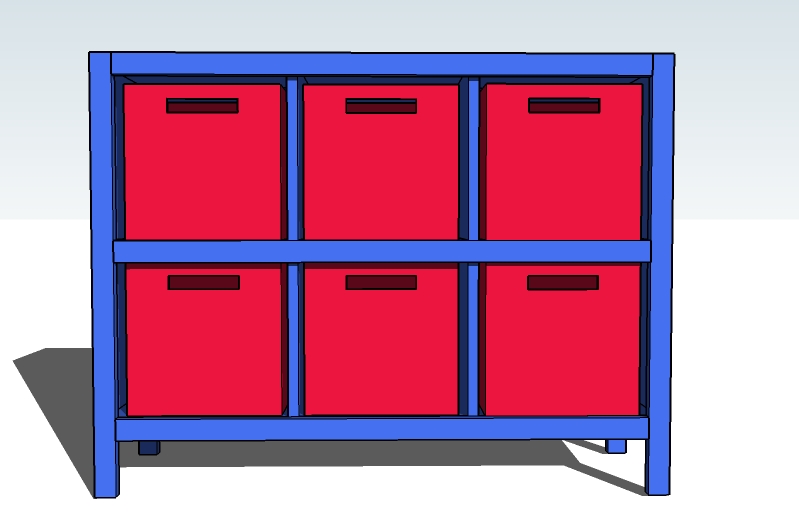 Ana White 6 Cube Bookshelf DIY Projects