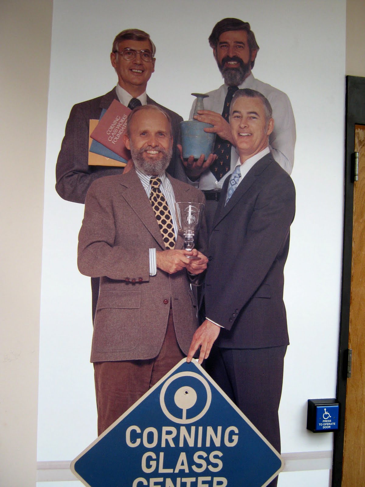 Corning NY Step by Step Life sized photos at Corning NY City Hall