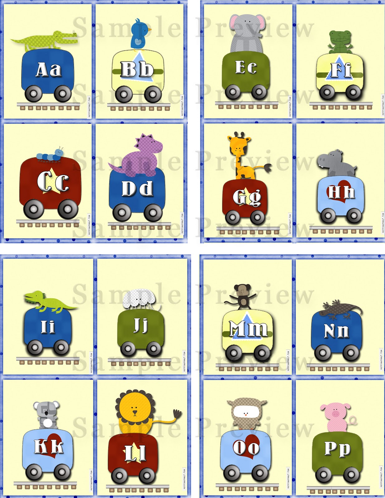 Printable Alphabet Train