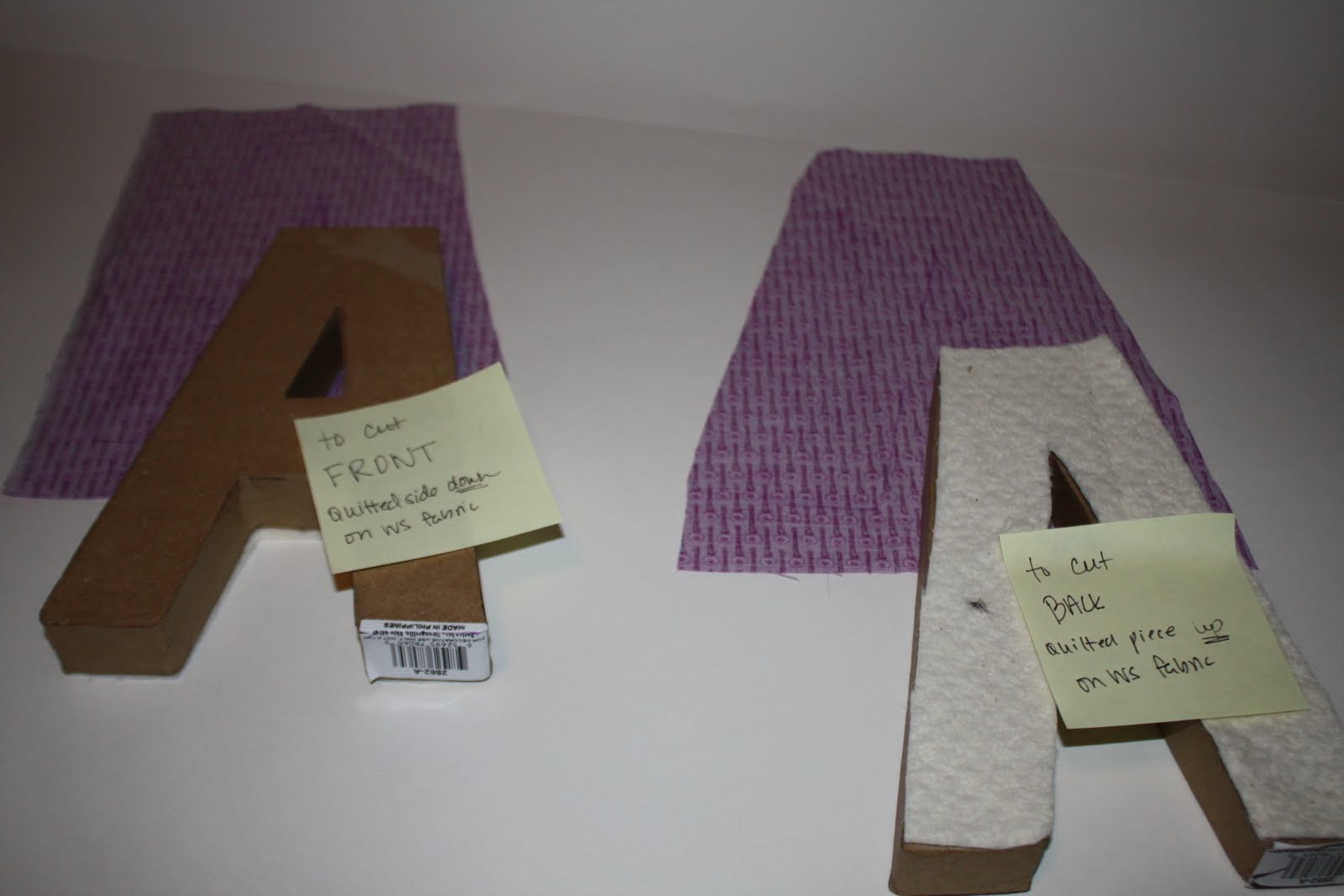 Well My Stars Fabric Covered & Padded Letters A Tutorial