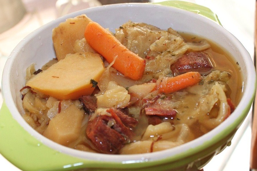 Crockpot Italian Ham ,Cabbage, Potatoes and Carrots What's Cookin