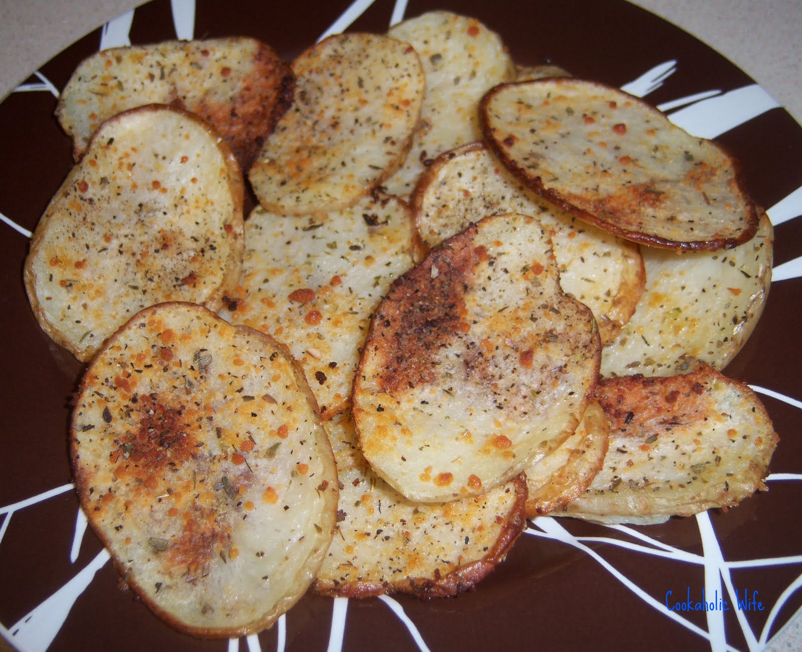 Cookaholic Wife Garlic Parmesan Potato "chips"