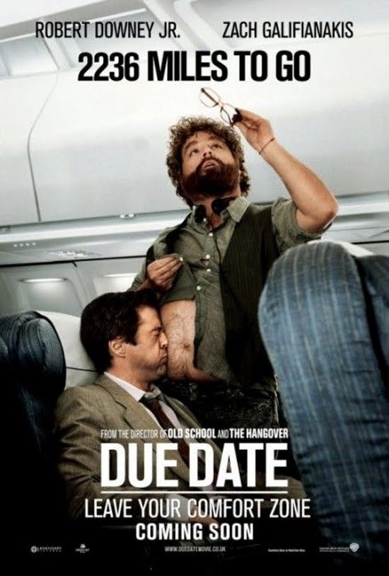 due date movie poster 2010. which is kinda funny movie