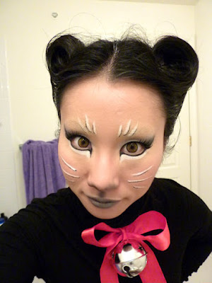 halloween cat makeup. Happy Halloween! :3