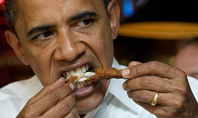 barack obama eating