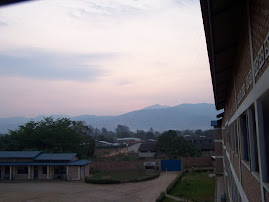 Looking east towards Burundi Mountains