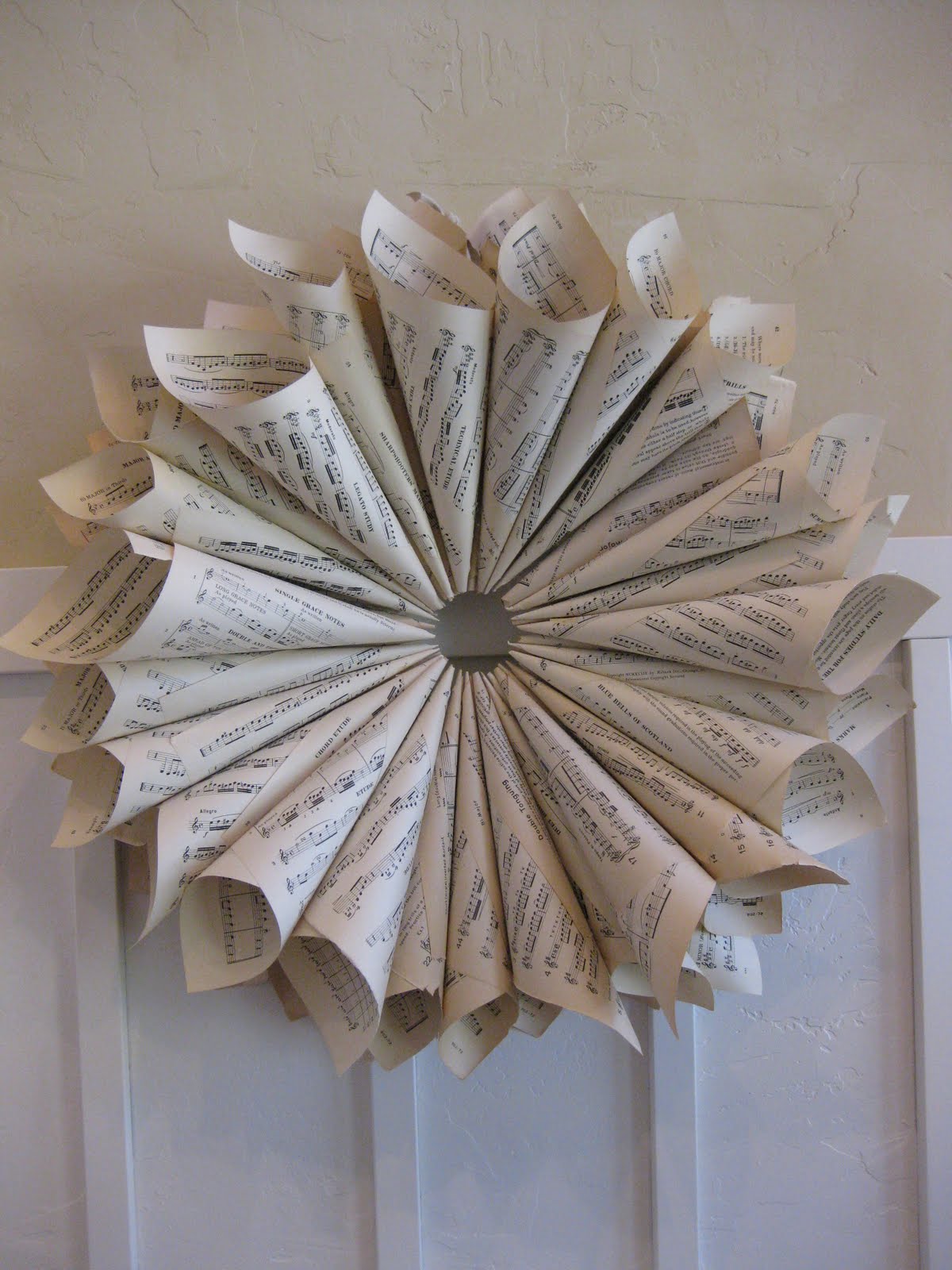 Primp Junktion Vintage Sheet Music Wreath Tutorial