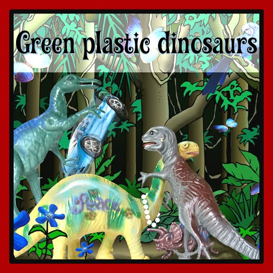 Green Plastic Dinosaurs