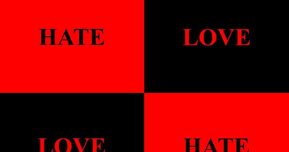 Photo Explanations HATE LOVE LOVE HATE