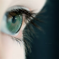 closeup of a woman's eye
