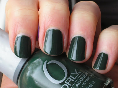 Orly Enchanted Forest, three coats, no flash. In honor of St. Patrick's Day,