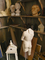 A photo of Odd Nerdrum’s collection of casts and sculptures