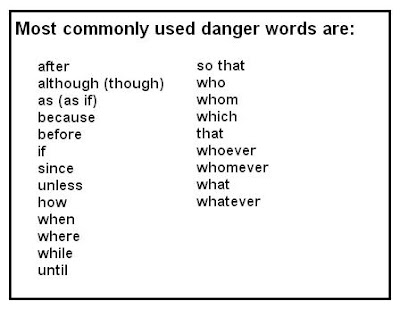 identifying sentence fragments worksheet answers