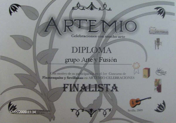 FINALISTAS DEL 1er CONCURSO ARTEMIO DE GRUPOS NOVELES DE FLAMENQUITO Y SEVILLANAS
