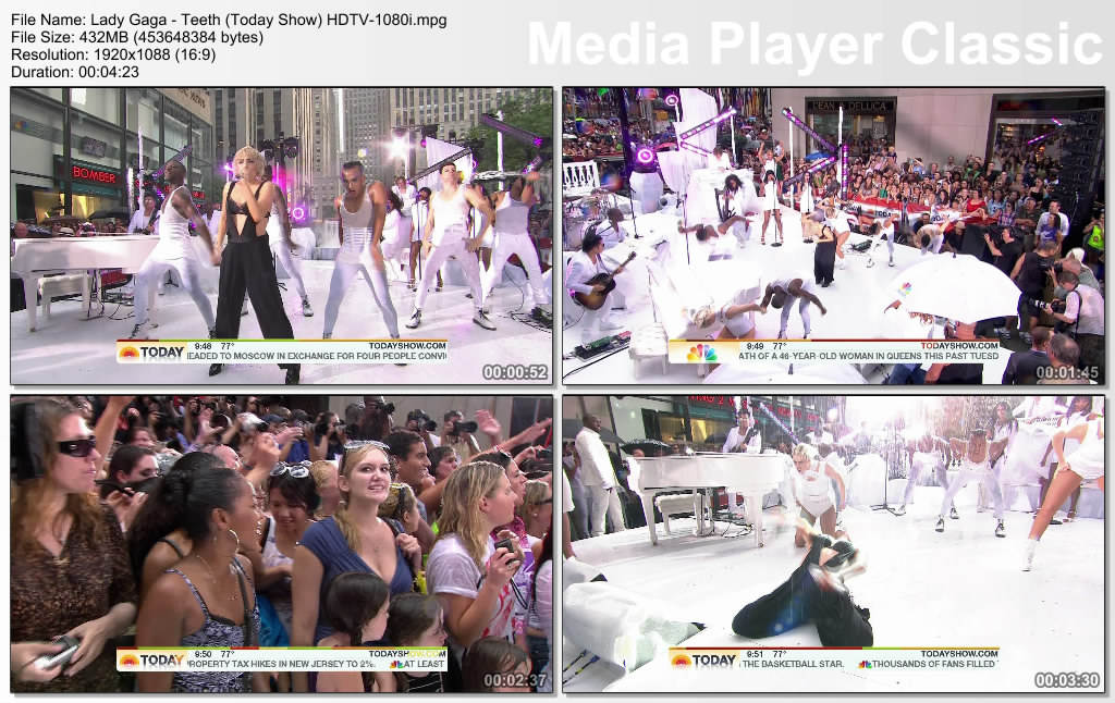 LADY GAGA - Teeth (Today Show) HDTV-1080i. INFO Dolby Digital 5.1 , AC3 LADY GAGA - Teeth (Today Show) HDTV-1080i. INFO Dolby Digital 5.1 , AC3