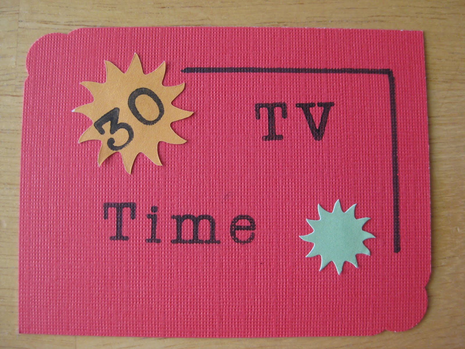 Simple Blue TV Time Tokens