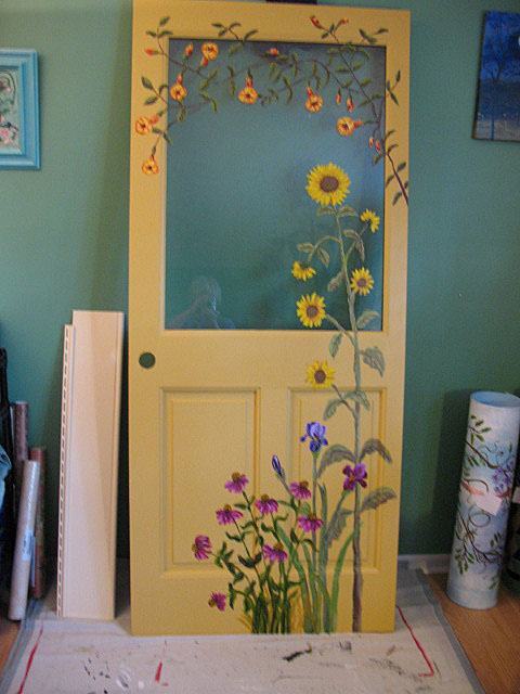 KATE LADD'S ART The Blue Heron Studio: Painted Door