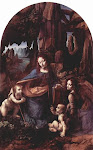 Virgen de las Rocas. Versión inglesa. Leonardo da Vinci.