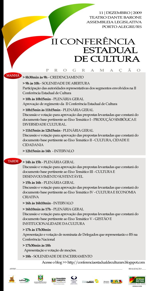 PROGRAMAÇÃO DO EVENTO