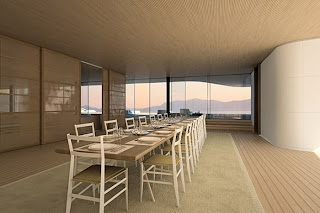 Sala de jantar com vista para o mar Sala de jantar com vista para o mar