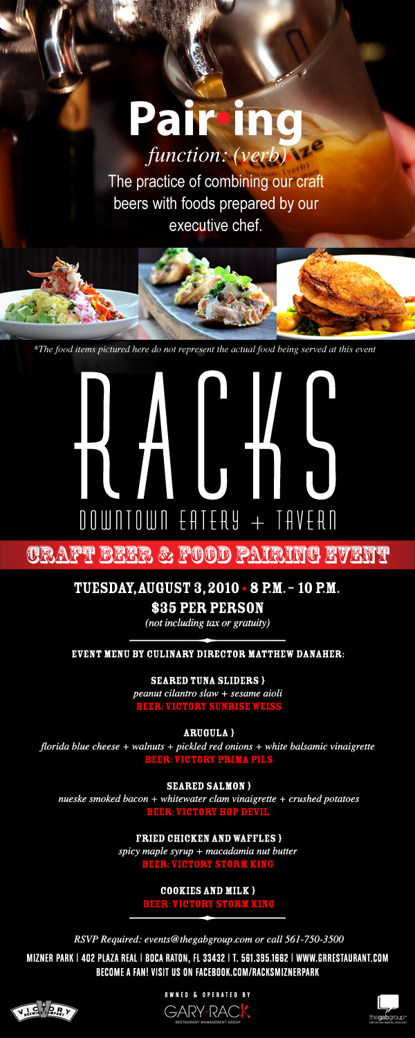 South Florida Beer Blog Racks Hosts Victory Beer Dinner