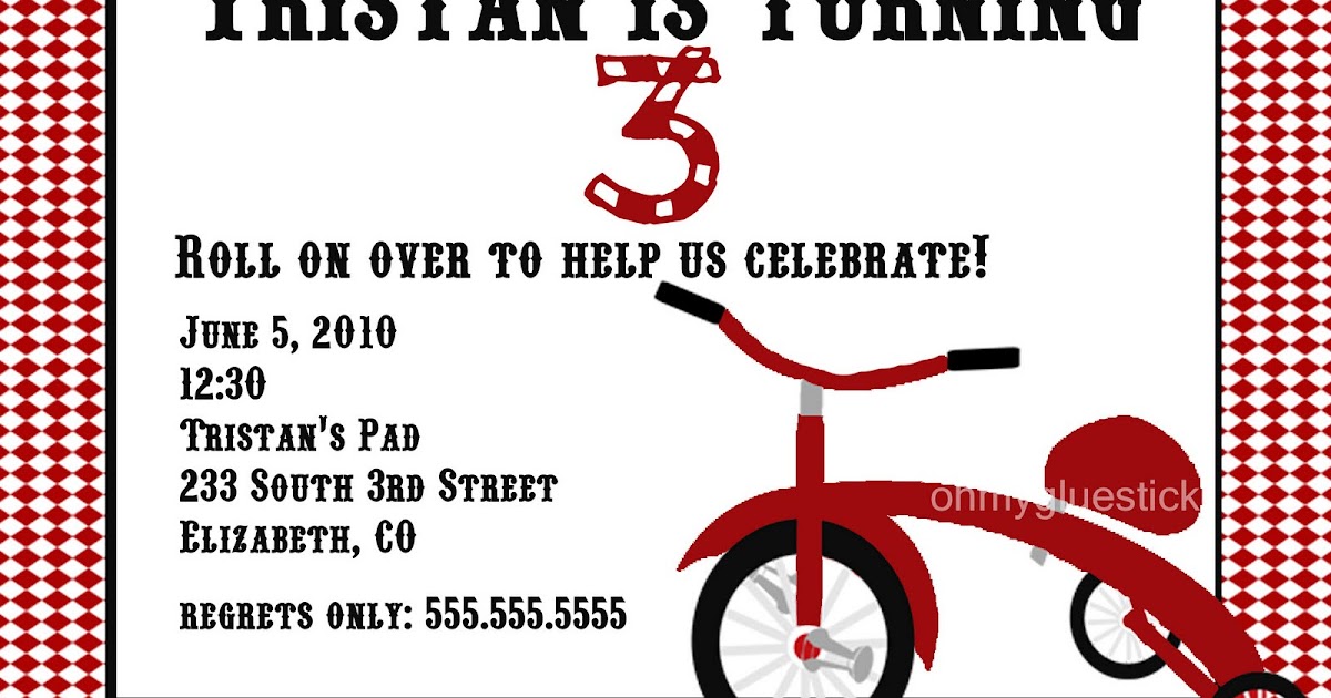 The Printable Party Shop by OMG Tricycle Birthday Party