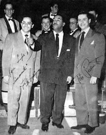 AQUI EN ESTA FOTOGRAFIA VEMOS A : TITO RODRIGUEZ,MACHITO Y TITO PUENTE EN NEW YORK