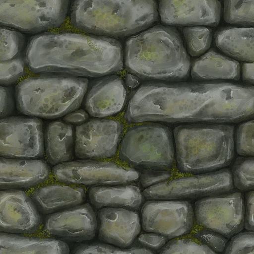 Art by Zwick painted texture study Stone Wall 1