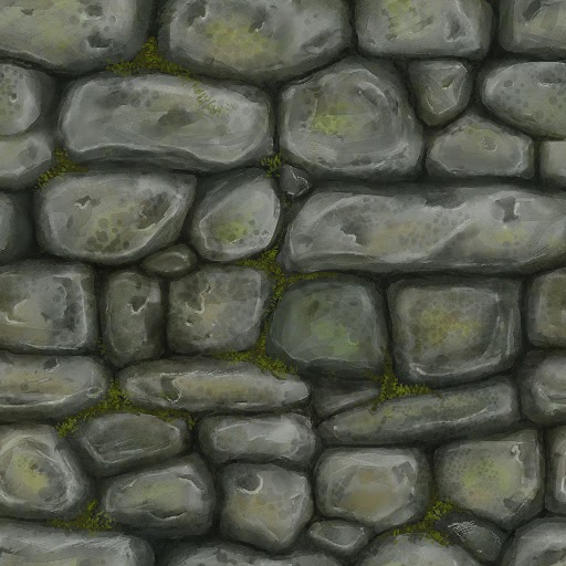 Art by Zwick painted texture study Stone Wall 1