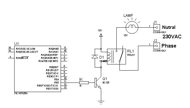 Linux and Microcontroller Tips: How to Control A Relay from PIC ... Circuit Diagram