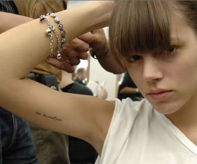 Freja Beha is one when I first saw her This too shall pass tattoo it