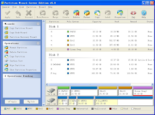 particiones en XP con Partition Wizard