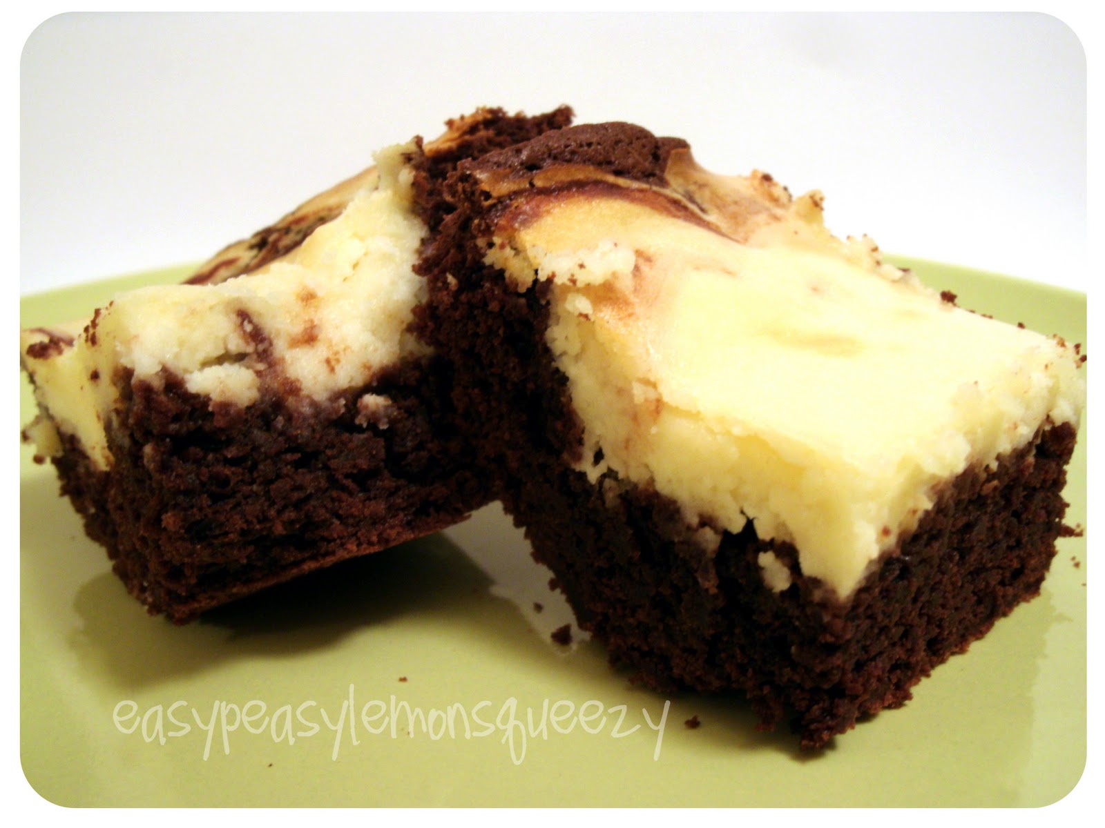 Easy Peasy Lemon Squeezy Cream Cheese Brownies