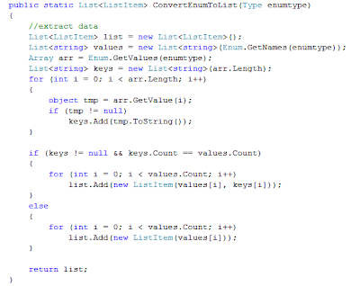 Converting Enum to List