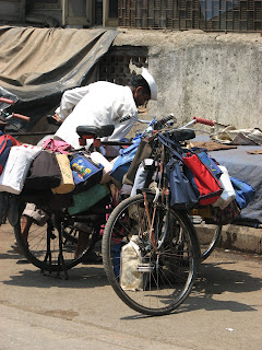 Dabbawalla sorting lunch boxes