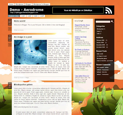 Aerodrome Blogger Theme